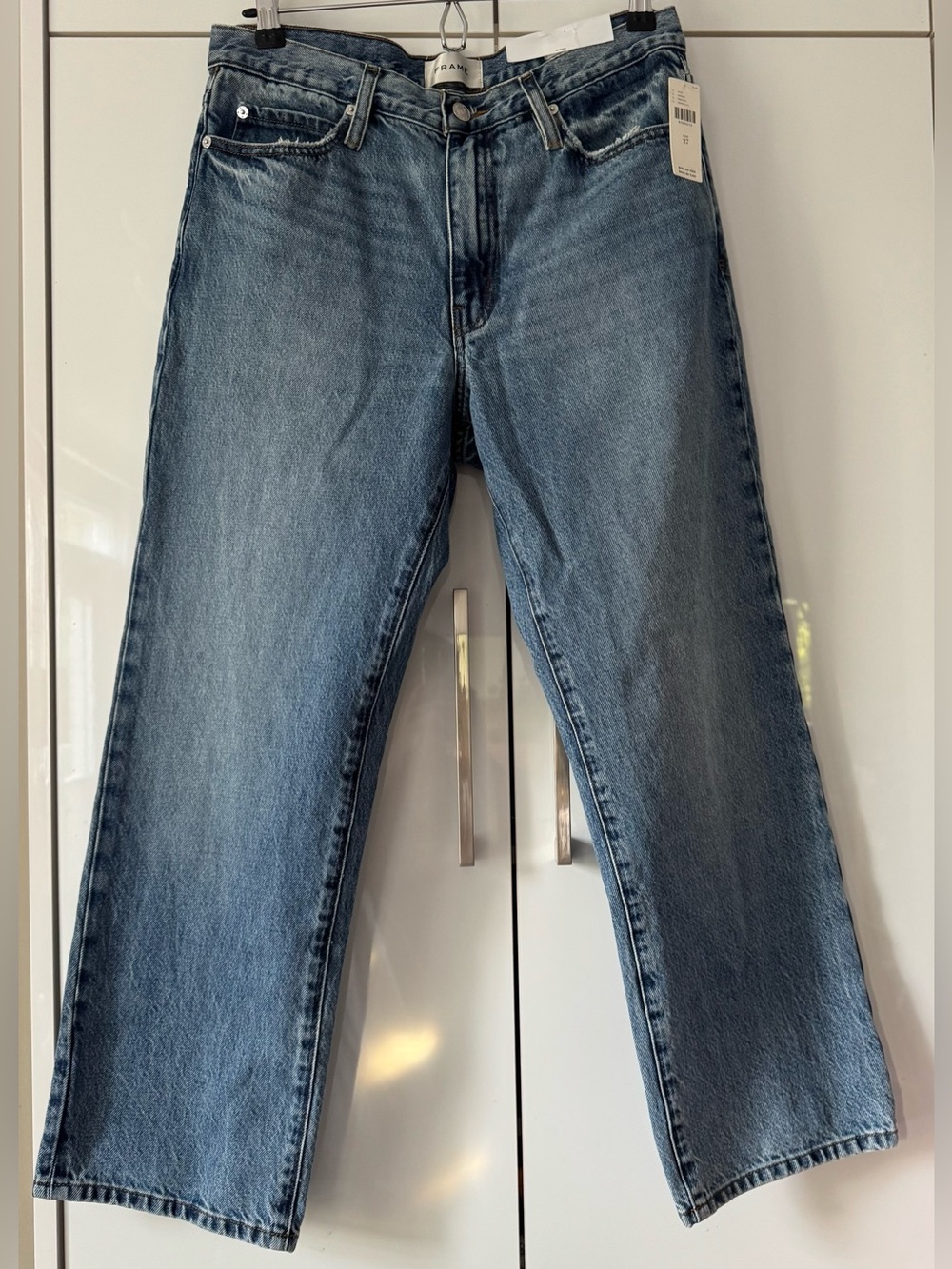 NWT Size 27 - FRAME The Hang 100% Cotton Mid Rise jeans in Seattle (NWT US$ 298) - Picture 5 of 16
